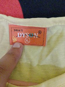 Siria&#39;s Dyson ,XL Girls Yellow Printed T Shirt