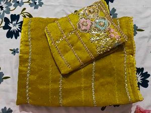 Saree with handwork Blouse
