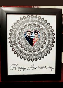 Hand Crafted Mandala Frame With Customised Photo