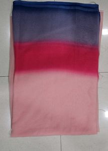 Ombre Saree - Pink, Red, &amp; Blue (Without Blouse)