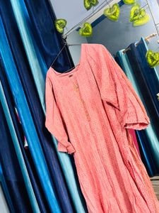 Blush Charm Printed Cotton Kurta
