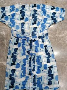 Blue Patterned Dress