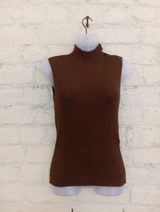 Brown Sleeveless Top