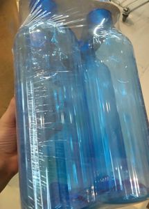 Set of 4 Blue Water Bottles