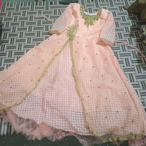 Elegant teenage girl frock gown