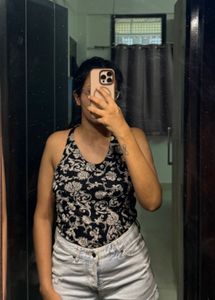 Halter Neck Floral Top