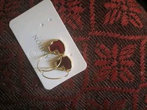 Red Heart Drop Earrings