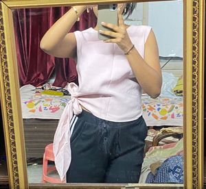 Cute Pink Tie Top
