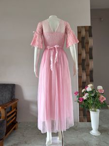 Sweet Pink Tulle And Lace Bodice Gown