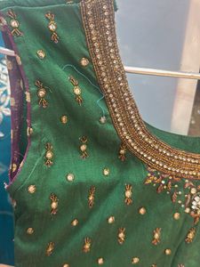 Embroidered Green Top