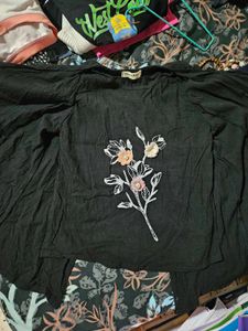 Black Floral Top