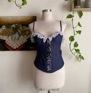 Denim Corset Top