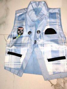 Blue Plaid Vest - Kids Formal Wear