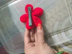 Red Flower Hair Clip