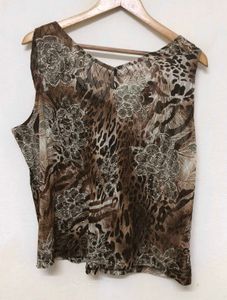 Trendy New Sheer Animal Print Tank