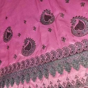HEVEY CHORAL&amp;PINK SAREE