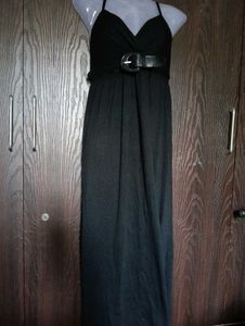 Black Belted Maxi Dress