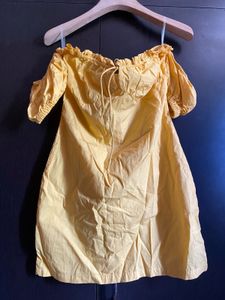 Koovs Sunshine Yellow Off-Shoulder Dress 🌼