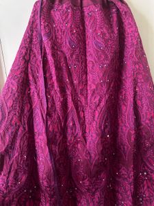 Maroon Embroidery Lehenga With Duppata