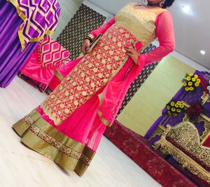 Heavy Work Anarkali Suit With Dupatta And Pajami