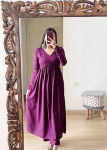 Boutique Made Elegant Purple Alia Style Suit
