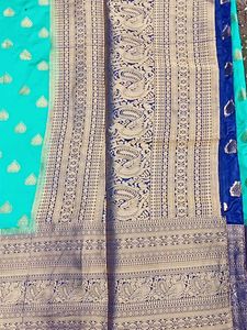 Elegant Teal Banarasi Saree