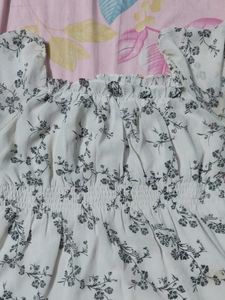 Floral White Top
