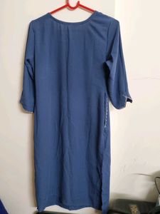 Blue Embroidered Dress