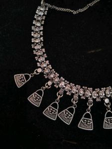 Beautiful Silver Oxidised Choker For Women &amp; Girls