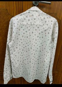 Floral Print White Casual Shirt