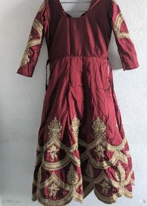 Ethnic Gown With Heave Embroidery