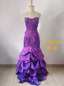 Purple Mermaid Gown