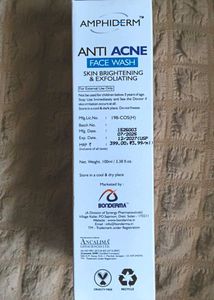 Amphiderm Anti Acne Face Wash, Softmee-FC Cream