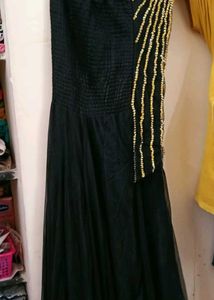 Beautiful Black Stone Work Gown
