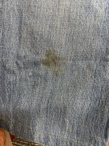 Straight fit washed blue jeans