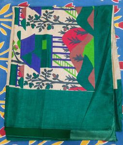 Elegant Green Border Saree