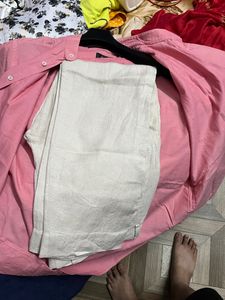 White Nd Pink Koti Dress