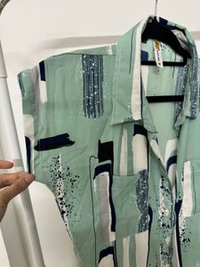 Abstract Print Shirt Dress