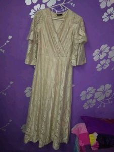 Elegant Cream Lace Dress