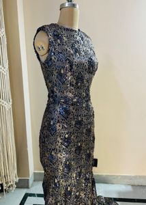 Heavy Sequinced Trail Dress
