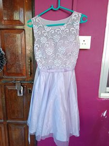 Sleeveless Lavender Net Dress
