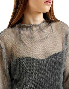 SHEIN BRAND Party High Neck Relaxed Fit Top