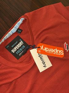 Superdry Brand New Orange Textured T-Shirt