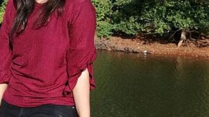 Maroon Ruffle Sleeve Top