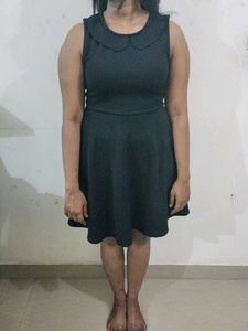 Chic Black Peter Pan Collar Dress