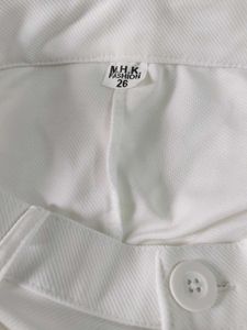 MHK Fashion White Cargo Pant Trousers