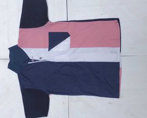 Color Block Short Sleeve Polo