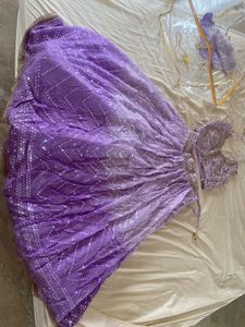 Lavender Ombre Lehenga With Dupatta