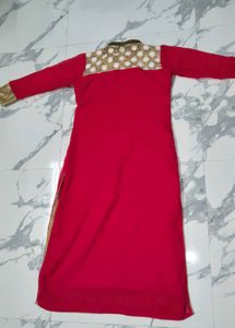 Elegant Pink &amp; Gold Kurta