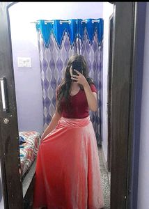 on sale !!Peach Maxi Skirt